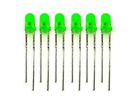 3mm LED Green - 100 PCs