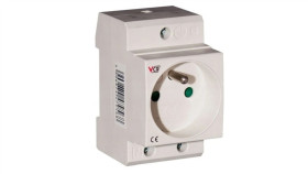 Gniazdo Na Szynę Th Z Bolcem Uziemiającym 16A 230V