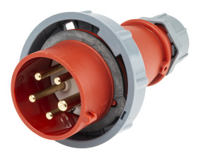 Złącze przemysłowe - zasilające 16A Wtyczka 400 V 3P + N + E Męski MENNEKES Czerwony Montaż na kablu IP67