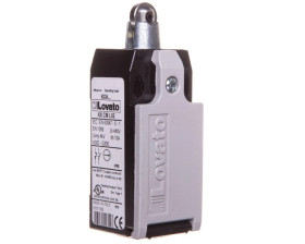 Wyłącznik krańcowy trzpień wciskany z rolką, rolka metalowa, obudowa metalowa, 2R zestyki wolnoprzełączające KMB2L02