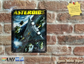 Asteroids Box Artwork from the Original Video Game - Metal Sign