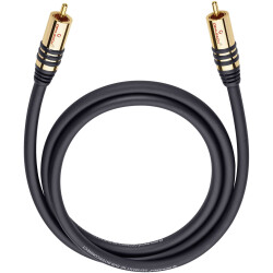 Oehlbach 21535 RCA Audio/phono Cable 5m Black Gold Plated Connectors NF Sub