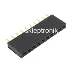 Złącze kołkowe żeńskie PB-10S proste 1x10 10szt