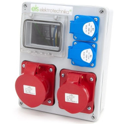 Rozdzielnica budowlana Mikołajki 16A/5 + 32A/5 + 2*GS, obudowa naścienna, 4NO211