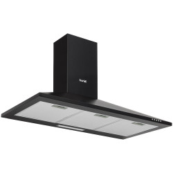 Baridi DH59 Cooker Hood, Chimney Style with Carbon Filters 90cm - Black