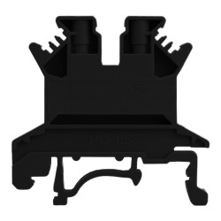 Złączka szynowa przelotowa czarna śrubowa 1,5mm2 1P VDE UL PC1.5-01P-13-00A(H)