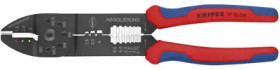 Crimping pliers for insulated cable lugs/connectors, 0.5-6.0 mm², AWG 20-10, Knipex 97 22 240