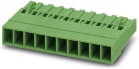 Socket header, 15 pole, pitch 5.08 mm, straight, green, 1808942