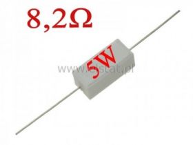 Rezystor cermetowy 8,2 Ohm 5W
