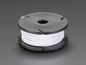 Adafruit Solid-Core Wire Spool - 25ft - 22AWG - White