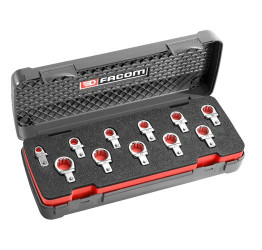 Zestaw kluczy płasko-oczkowych Zestaw bitów wielolinii Facom 8 → 19 mm 11 szt.