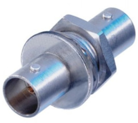 Coaxial adapter, 75 Ω, BNC socket to BNC socket, straight, NBB75FG