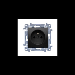 Gniazdo pojedyncze z/u CGZ1C.01/49 czarny mat Simon10 Kontakt-Simon