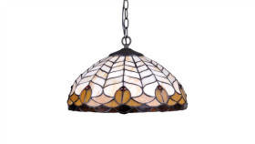 Lampa Wisząca Sargan Witrażowa , Gwint E27, Klosz Połączenie Metalu I Szkła...