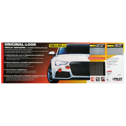 Grill samochodowy czarny 120x40 cm, maskownica, siatka tuningowa