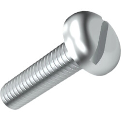 Flat head screw, slotted, M4, Ø 8 mm, 10 mm, steel, galvanized, ISO 1580, 001.15.441
