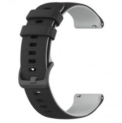 PASEK SILIKONOWY G04 20MM CZARNO-SZARY