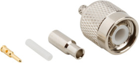 TNC plug 50 Ω, RG-174, RG-188, RG-316, LMR-100A, Belden 7805A, RG-174LL, solder connection, straight, 031-2315-RFX