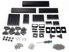 Adafruit OpenBeam Precut Machinist Kit - Black Aluminum