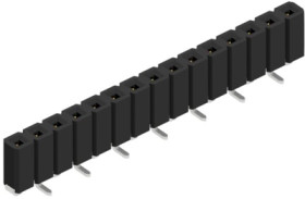 Socket header, 15 pole, pitch 2.54 mm, angled, BLLP5SMD15S