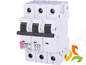 Wyłącznik nadprądowy D 25A 3P 10kA ETIMAT10 002155718 ETI