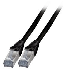 Patch cable, RJ45 plug, straight to RJ45 plug, straight, Cat 6A, S/FTP, LSZH, 20 m, black, K5538SW.20