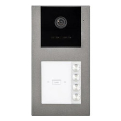 Stacja bramowa czterolokatorska z czytnikiem RFID. Kamera Full HD, kąt widzenia ok. 125 Vidos 2IP S201-4