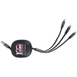 HP Autozubehör 20511 Charging Cable 3in1 Black USB-C Apple Lightning Micro-USB