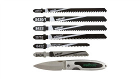 Zestaw Brzeszczotów Uchwyt T 11Szt. + Nóż Składany