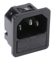 Złącze IEC IEC C14, na Zatrzask Męski 10A Proste Schurter