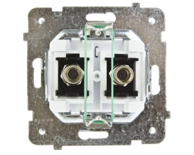 SONATA Gniazdo antenowe typu F podwójne biały mat GPA-2RF/m/75