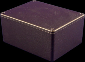 Aluminum die cast enclosure, (L x W x H) 115 x 90 x 51 mm, black (RAL 9005), IP54, 1550CBK
