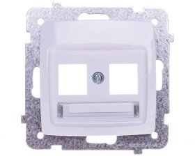 KARO Obudowa gniazda komputerowego podwójnego biały GPK-2S/p/00