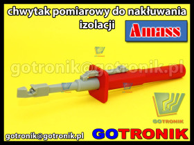 Chwytak pomiarowy do nakłuwania izolacji | czerwony