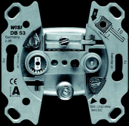 0232-101 Flush-fitted antenna insert, three-way broadband cable/SAT