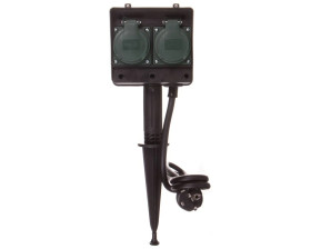 Gniazda ogrodowe z grotem ziemnym 4x230V/16A H07RN-F 3G1,5 1,5m 1154444