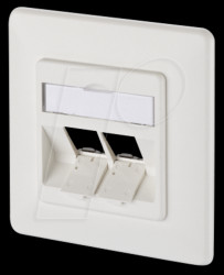 1309151002-E Modul wall outlet UP 2 port unequipped pure white