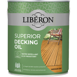 Liberon 126104 Superior Decking Oil Medium Oak 2.5 litre