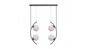 Lampa Wisząca Helix Kolor Czarny/Białe Szkło Metal/Szkło, 4Xe14 Ip20 5016...