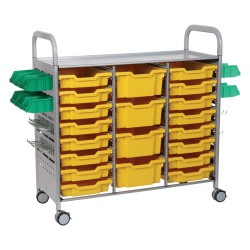 Callero Plus STEAM Activity Treble Trolley &amp; Sunshine Yellow Gratnells Trays