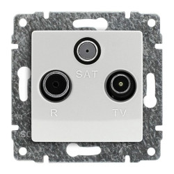 VENA Gniazdo antenowe RTV SAT przelotowe bez ramki F:15 dB odgalęźne 10 d 510277