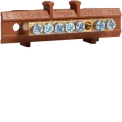 Listwa przyłączeniowa 7 otworów brązowa 3x16mm2 4x10mm2 KM07L