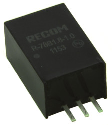 Regulator przełączający, Uwe 4.75 → 26V dc, Uwy 1.8V dc, Iwy 1A, Recom, R-78B-1.0