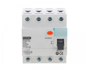 Wyłącznik różnicowoprądowy A 4P 25A 30mA Schelinger A03-K8-4-25-030