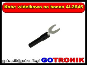 Końcówka widełkowa na banan AL2645 czarna