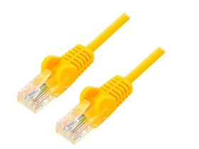 U/UTP5-CCA-200YL Patch cord U/UTP 5e linka CCA PVC żółty 20m 27AWG