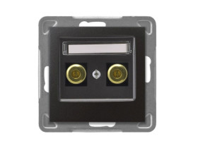 IMPRESJA Gniazdo głośnikowe pojedyncze antracyt GGN-1Y/m/50 OSPEL