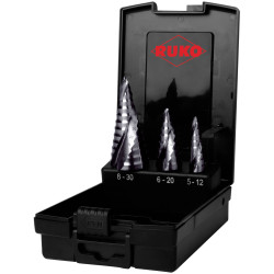 RUKO 101626PRO Step Drill Bit Set 3-Piece 5-30mm HSS