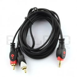 Przewód Jack 3,5 - 2 x RCA 3 m