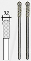 28234 Diamond-coated, spherical grinding pins, 3.2 mm, pack of 2